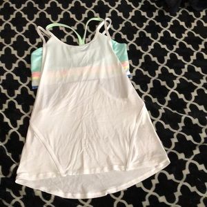 IVIVVA LULULEMON Overlay Yoga Tank Top Sz 8